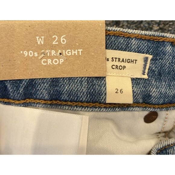 NWT Madewell 90's Straight Crop Jeans Size 26 New - Picture 5 of 7